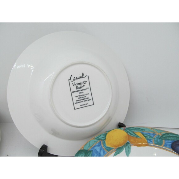 Victoria & Beale Casual Forbidden Fruit Rim Soup Pasta Bowls Bundle of 5 - Picture 9 of 10